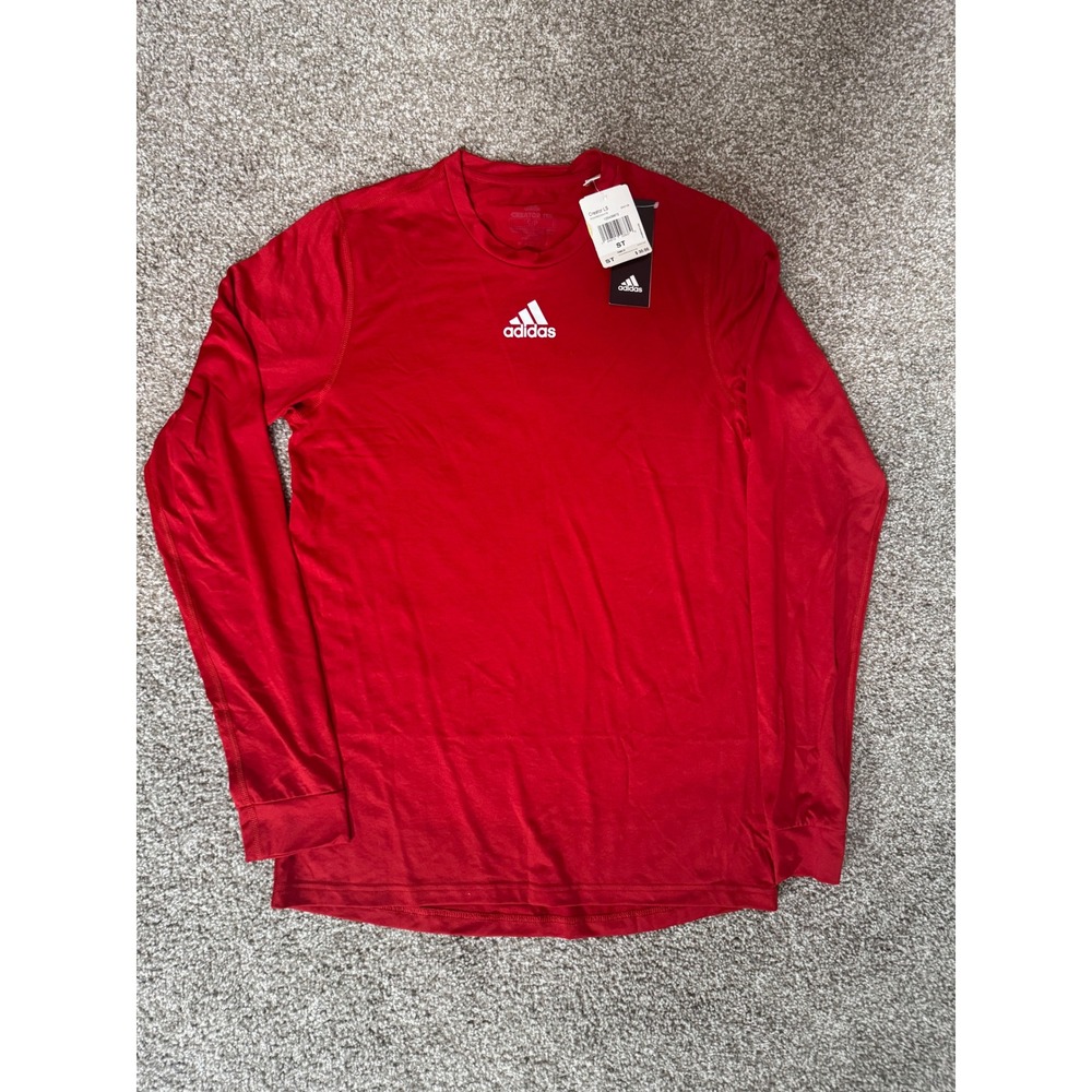 Adidas Creator LS Training Shirt Mens Small Tall Red Aeroready EK0129 NEW
